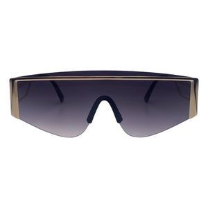 6167 | Black Rimless Shield Sunglasses